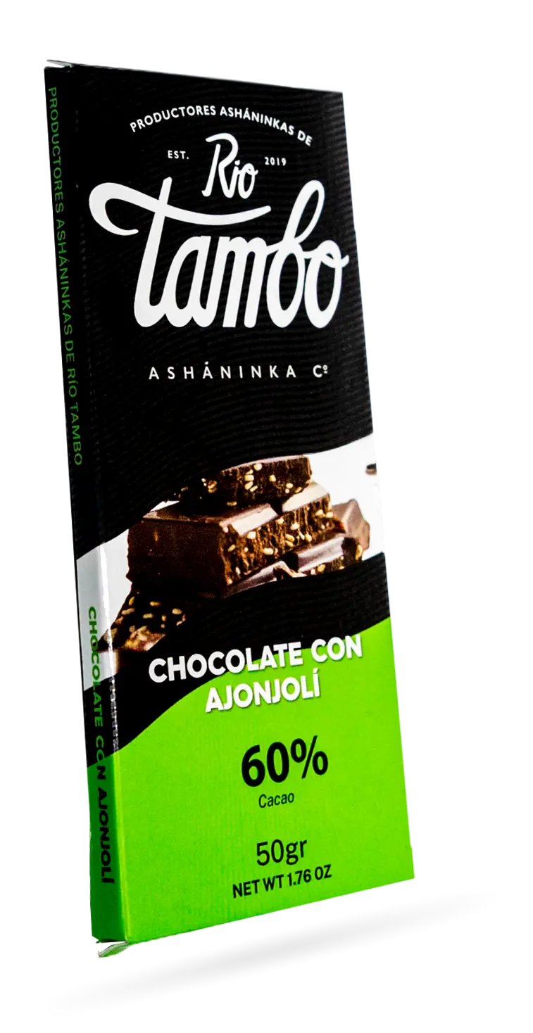 Chocolate con ajonjolí Chocolate 60%<br />
con ajonjolí